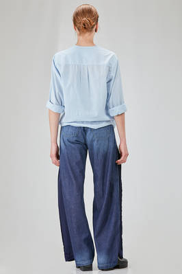 long and wide shirt in light washed cotton muslin - 6167 STUDIO SHIRT 