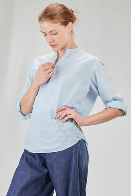 long and wide shirt in light washed cotton muslin - 6167 STUDIO SHIRT 