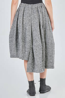 wide and asymmetric skirt/trousers in faded wool and nylon tweed - COMME des GARÇONS - COMME des GARÇONS 