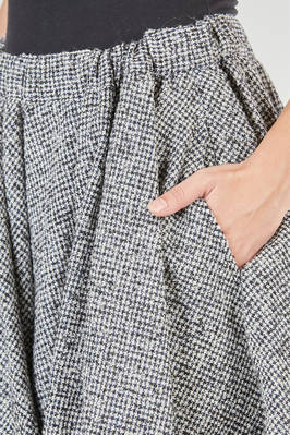 wide and asymmetric skirt/trousers in faded wool and nylon tweed - COMME des GARÇONS - COMME des GARÇONS 