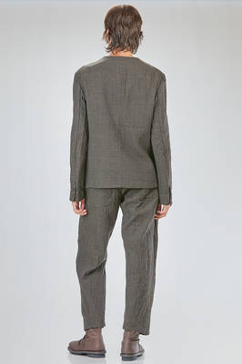 long and straight jacket, in embossed new wool and silk gauze - FORME D' EXPRESSION 