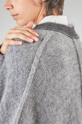 cardigan lungo e over in maglia pesante e sfumata di superkid mohair, lana, poliammide ed elastan - ISABEL BENENATO 