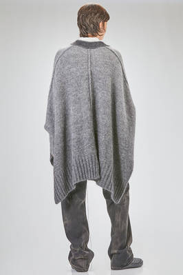 cardigan lungo e over in maglia pesante e sfumata di superkid mohair, lana, poliammide ed elastan - ISABEL BENENATO 