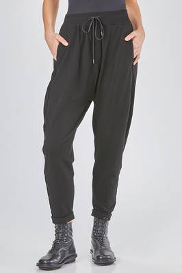 soft trousers in viscose and elastane knit jersey like  - 407