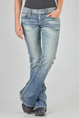 5-pockets jeans in stretch denim and stone washed cotton and polyurethane  - 74