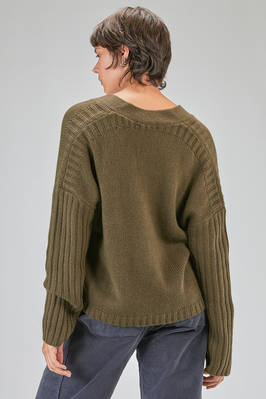 hip-lenght sweater, wide, in cashmere knit - KRISTENSEN DU NORD 