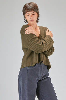 hip-lenght sweater, wide, in cashmere knit - KRISTENSEN DU NORD 