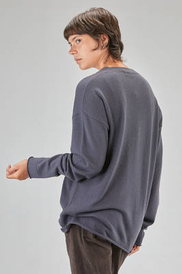 long and wide sweater, in plain cashmere knit - KRISTENSEN DU NORD 