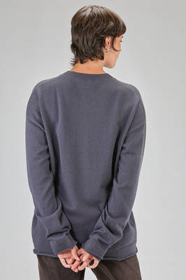 long and wide sweater, in plain cashmere knit - KRISTENSEN DU NORD 