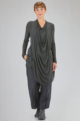 long and soft top, in viscose, wool and elastan jersey  - 163