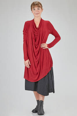 long and soft top, in viscose, wool and elastan jersey  - 163