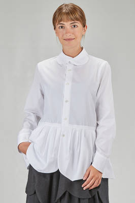 long and flared shirt in cotton poplin  - 381