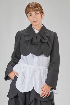 short bolero jacket in wool herrington  - 381