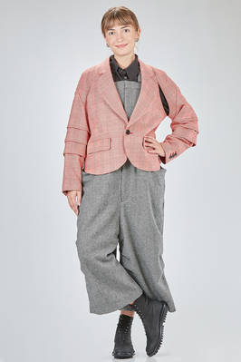 hip-lenght jacket, soft, in wool and polyurethane Prince of Wales - NOIR KEI NINOMIYA 
