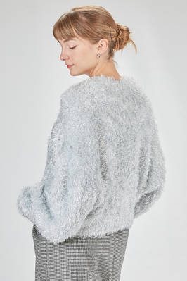 hip-lenght sweater, oversize, in faux fur long-pile polyester knit - NOIR KEI NINOMIYA 