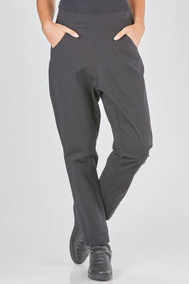 cigarette trousers in wool, cotton and elastane crêpe  - 392