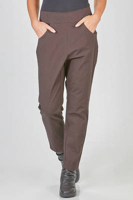 cigarette trousers in wool, cotton and elastane crêpe  - 392