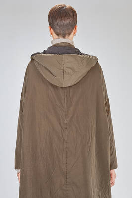 under the knee puffer jacket, wide, in water-repellent polyamide canvas padded with polyester wadding - KIMONORAIN 