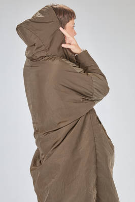 under the knee puffer jacket, wide, in water-repellent polyamide canvas padded with polyester wadding - KIMONORAIN 