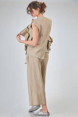 hip-length asymmetrical 'sculpture' waistcoat, in heavy washed yuta-like linen canvas - COMME DES GARÇONS 