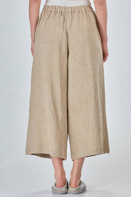 wide, ankle-length trousers in heavy washed linen canvas - COMME DES GARÇONS 