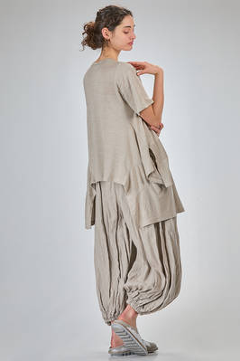 long and wide 'sculpture' t-shirt in washed slub linen jersey - COMME DES GARÇONS 