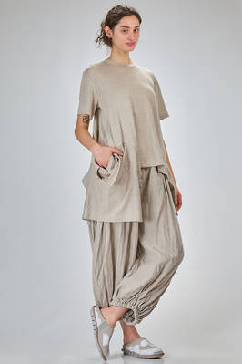 long and wide 'sculpture' t-shirt in washed slub linen jersey - COMME DES GARÇONS 