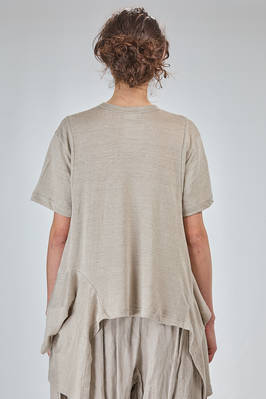 long and wide 'sculpture' t-shirt in washed slub linen jersey - COMME DES GARÇONS 
