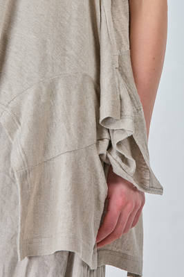 long and wide 'sculpture' t-shirt in washed slub linen jersey - COMME DES GARÇONS 