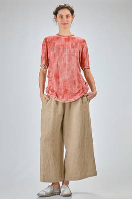 long t-shirt in soft dyed linen jersey - COMME DES GARÇONS 