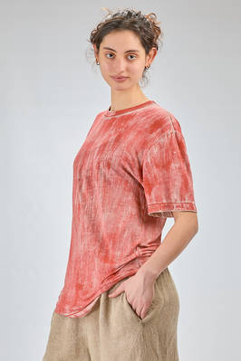 long t-shirt in soft dyed linen jersey - COMME DES GARÇONS 