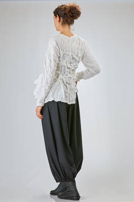 sculpture asymmetrical t-shirt in froissè polyester gauze - COMME DES GARÇONS 