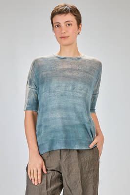 hip length knit, soft, in gauzed blended linen and polyamide knit  - 360
