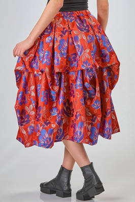 gonna 'sculpture' longuette, ampia, in jacquard floreale di poliestere e cupro - COMME des GARÇONS - COMME des GARÇONS 