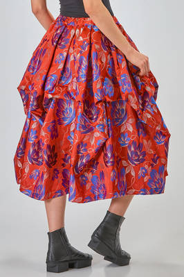 gonna 'sculpture' longuette, ampia, in jacquard floreale di poliestere e cupro - COMME des GARÇONS - COMME des GARÇONS 