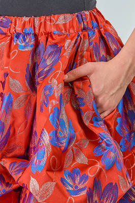 gonna 'sculpture' longuette, ampia, in jacquard floreale di poliestere e cupro - COMME des GARÇONS - COMME des GARÇONS 