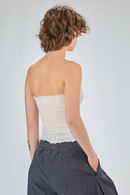 bustier a fascia in froissé di poliammide, seta ed elastan - MARC LE BIHAN 