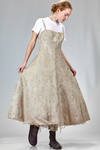 ‘sculpture’ dress, under the knee in linen jacquard with inner multilayered skirt base in polyester tulle - JUNYA WATANABE 