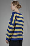 maglia in maglia rasata di cachemire a righe orizzontali - DANIELA GREGIS 