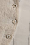 abito a tubino asimmetrico in crêpe di lino e cotone con riga sottile verticale - MARC LE BIHAN 