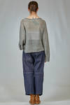 wide hip-length sweater, in linen knit - FORME D' EXPRESSION 