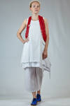 long and wide doubled top in washed cotton poplin and cotton muslin - MARIA CALDERARA 