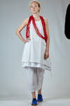 long and wide doubled top in washed cotton poplin and cotton muslin - MARIA CALDERARA 