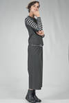 hip length waistcoat in two-tone stretch viscose, polyamide and elastane double jersey - MARIA CALDERARA 