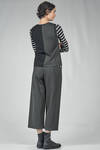 hip length waistcoat in two-tone stretch viscose, polyamide and elastane double jersey - MARIA CALDERARA 