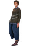 hip-length sweater in cashmere knit with hand-dyed shibori - SUZUSAN 