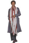 sciarpa lunga e ampia in garza di cachemire con motivo shibori - SUZUSAN 