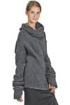 long sweater in honeycomb knit of acrylic, wool, alpaca, cotton and polyester - MARC LE BIHAN 