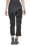 slim fit trousers in virgin wool gauze and viscose and elastane velvet - ARCHIVIO J. M. RIBOT 