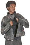 short 'sculpture' jacket in handmade wool and silk nuno-felt - AGOSTINA ZWILLING 